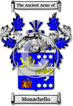 Monachello Family Crest Download (jpg) Legacy Series - 150 DPI