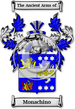 Monachino Family Crest Download (jpg) Legacy Series - 150 DPI