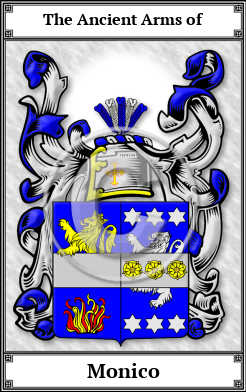 Monico Family Crest Download (JPG) Book Plated - 600 DPI