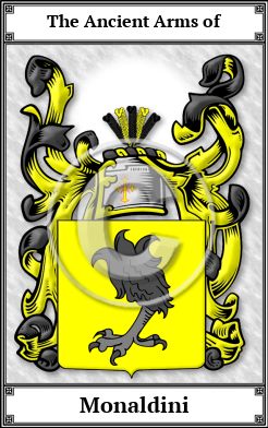 Monaldini Family Crest Download (JPG)  Book Plated - 150 DPI