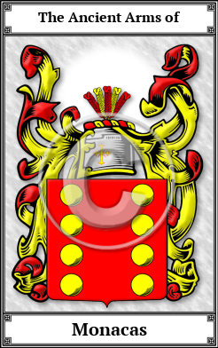 Monacas Family Crest Download (JPG) Book Plated - 600 DPI