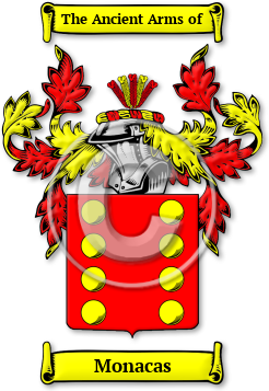 Monacas Family Crest Download (JPG) Legacy Series - 600 DPI
