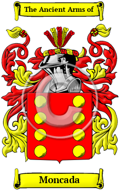Moncada Family Crest/Coat of Arms