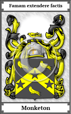 Monketon Family Crest Download (JPG) Book Plated - 600 DPI