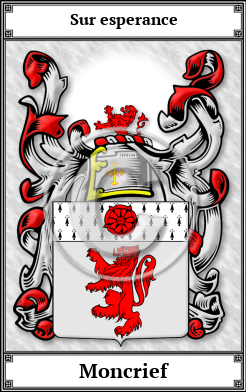 Moncrief Family Crest Download (JPG)  Book Plated - 150 DPI