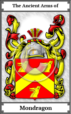 Mondragon Family Crest Download (JPG)  Book Plated - 150 DPI