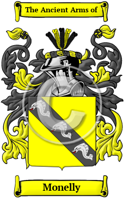 Monelly Family Crest/Coat of Arms
