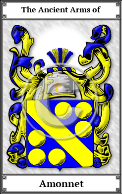Amonnet Family Crest Download (JPG)  Book Plated - 150 DPI