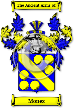 Monez Family Crest Download (jpg) Legacy Series - 150 DPI