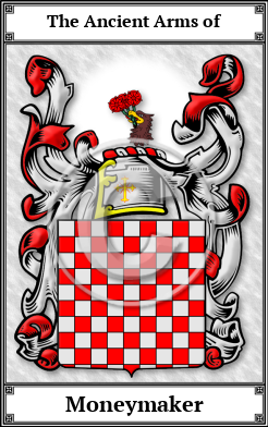 Moneymaker Family Crest Download (JPG) Book Plated - 600 DPI