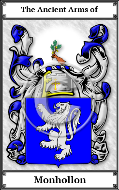 Monhollon Family Crest Download (JPG)  Book Plated - 150 DPI