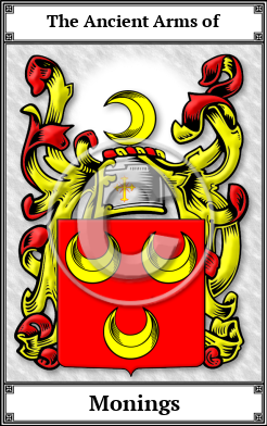 Monings Family Crest Download (JPG)  Book Plated - 150 DPI