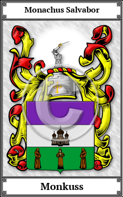 Monkuss Family Crest Download (JPG)  Book Plated - 150 DPI