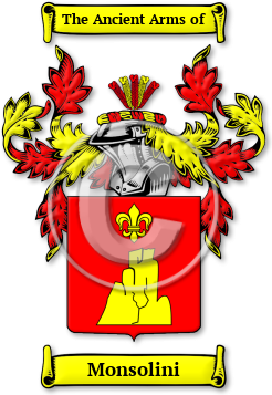 Monsolini Family Crest Download (jpg) Legacy Series - 150 DPI