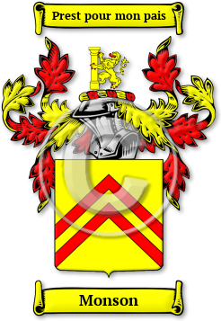 Monson Family Crest Download (jpg) Legacy Series - 150 DPI