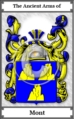 Mont Family Crest Download (JPG)  Book Plated - 150 DPI