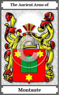 Montante Family Crest Download (JPG)  Book Plated - 150 DPI