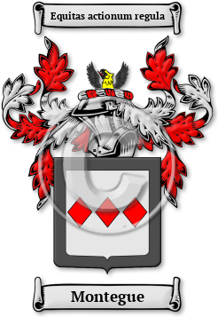 Montegue Family Crest Download (jpg) Legacy Series - 150 DPI