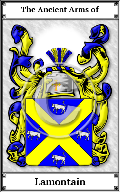 Lamontain Family Crest Download (JPG)  Book Plated - 150 DPI