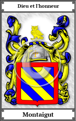 Montaigut Family Crest Download (JPG)  Book Plated - 150 DPI