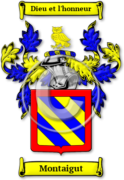 Montaigut Family Crest Download (jpg) Legacy Series - 150 DPI