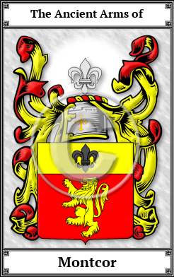 Montcor Family Crest Download (JPG)  Book Plated - 150 DPI