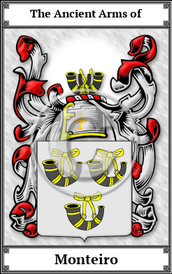 Monteiro Family Crest Download (JPG)  Book Plated - 150 DPI