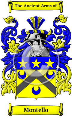 Montello Family Crest Download (JPG) Heritage Series - 600 DPI