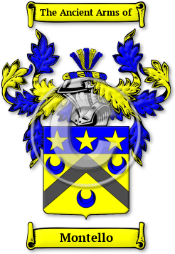 Montello Family Crest Download (jpg) Legacy Series - 150 DPI