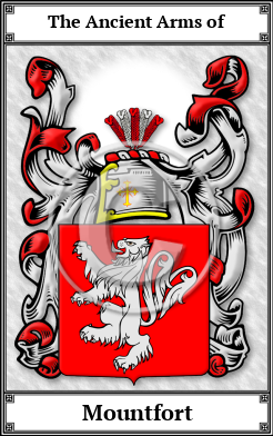 Mountfort Family Crest Download (JPG)  Book Plated - 150 DPI