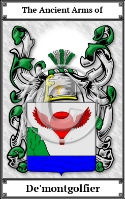 De'montgolfier Family Crest Download (JPG)  Book Plated - 150 DPI