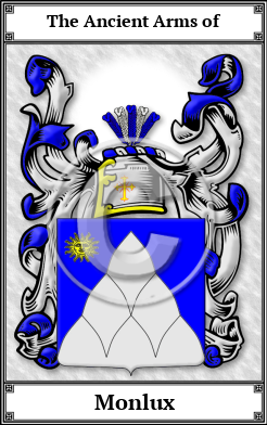Monlux Family Crest Download (JPG) Book Plated - 600 DPI