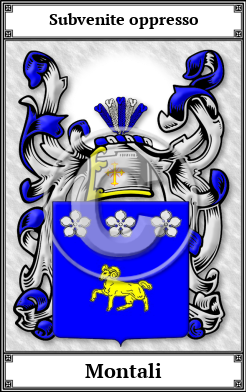 Montali Family Crest Download (JPG) Book Plated - 600 DPI