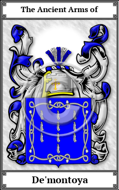 De'montoya Family Crest Download (JPG) Book Plated - 600 DPI