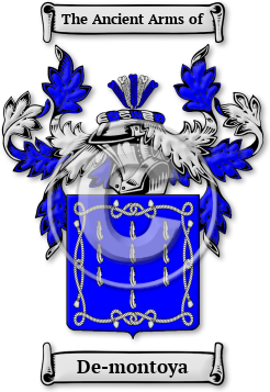 De-montoya Family Crest Download (jpg) Legacy Series - 150 DPI