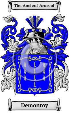 Demontoy Family Crest/Coat of Arms