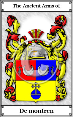 De montren Family Crest Download (JPG)  Book Plated - 150 DPI