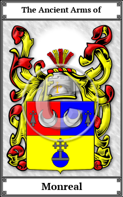 Monreal Family Crest Download (JPG)  Book Plated - 150 DPI