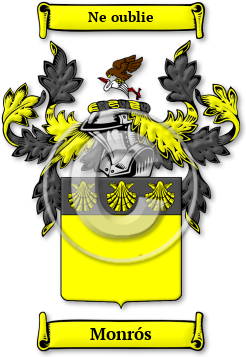 Monrós Family Crest Download (JPG) Legacy Series - 600 DPI