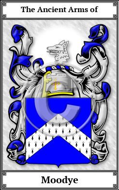 Moodye Family Crest Download (JPG)  Book Plated - 150 DPI