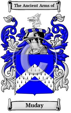 Muday Family Crest/Coat of Arms