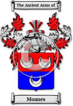 Moanes Family Crest Download (jpg) Legacy Series - 150 DPI