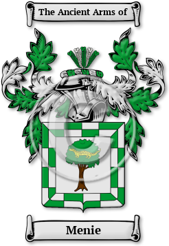 Menie Family Crest Download (jpg) Legacy Series - 150 DPI