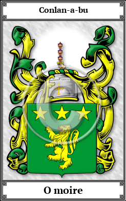 O moire Family Crest Download (JPG)  Book Plated - 150 DPI