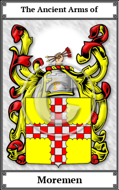 Moremen Family Crest Download (JPG)  Book Plated - 150 DPI