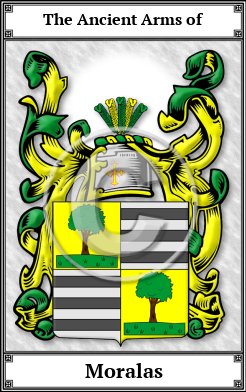 Moralas Family Crest Download (JPG)  Book Plated - 150 DPI