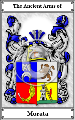 Morata Family Crest Download (JPG) Book Plated - 600 DPI