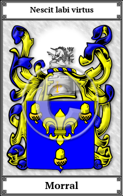 Morral Family Crest Download (JPG)  Book Plated - 150 DPI