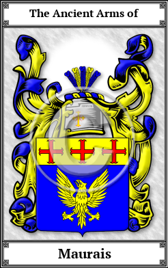 Maurais Family Crest Download (JPG) Book Plated - 600 DPI