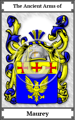 Maurey Family Crest Download (JPG)  Book Plated - 150 DPI